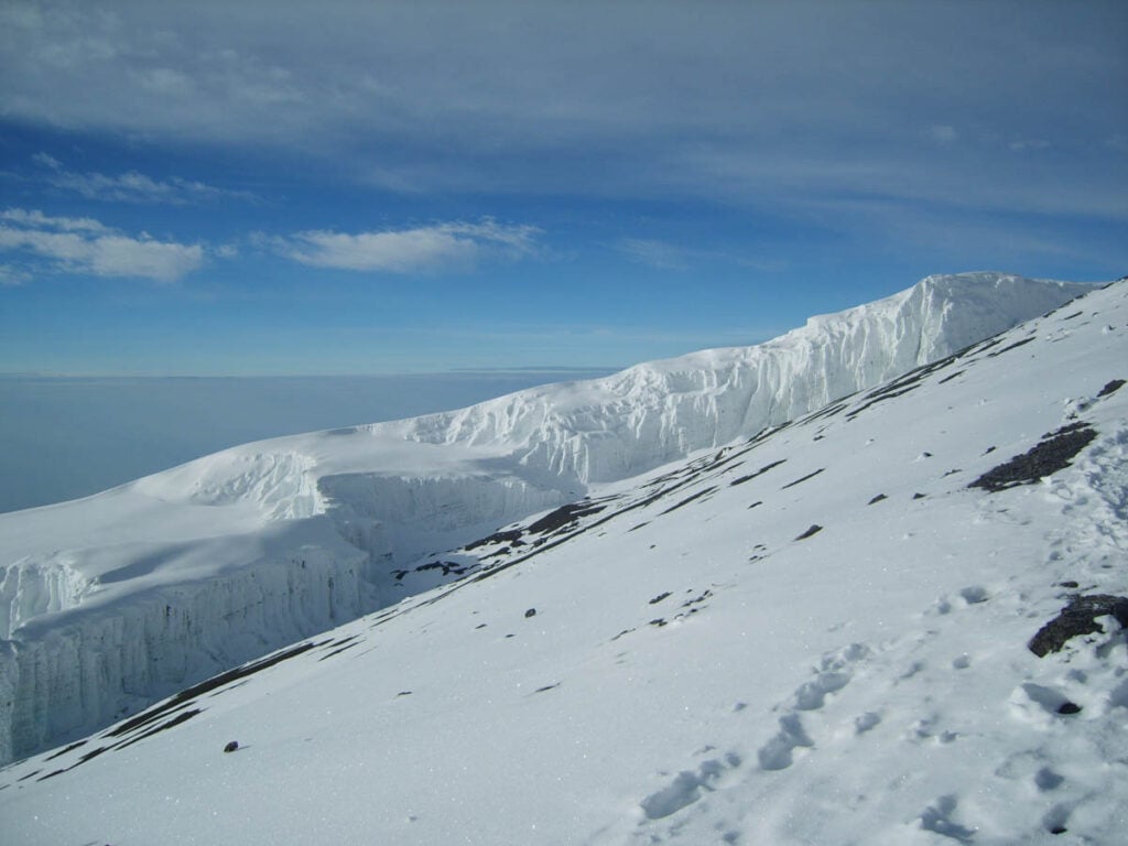glacier on kilimanjaro