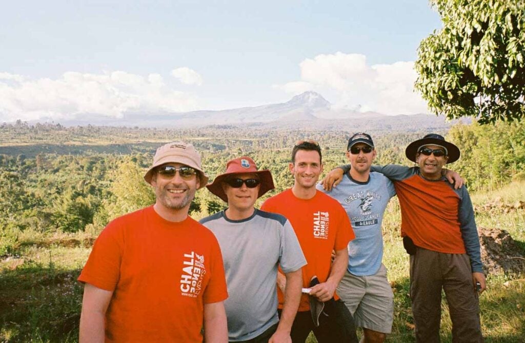 happy trekkers on kilimanjaro