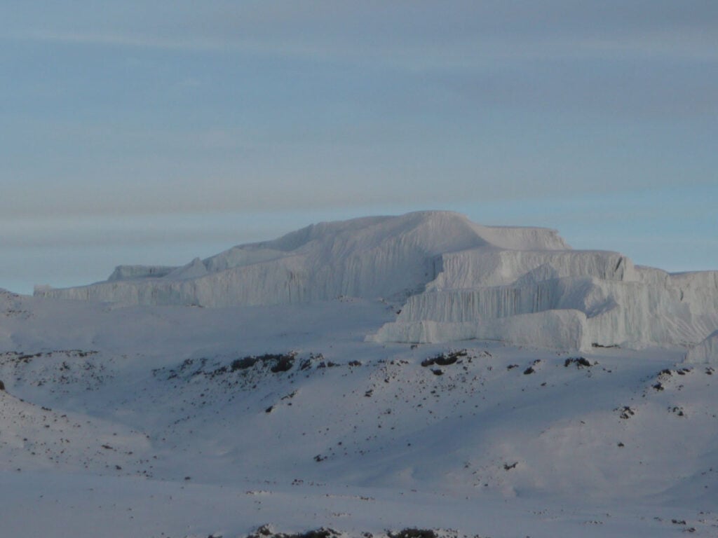 snowfields on kilimanjaro