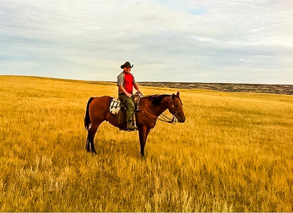 paul steele on a horse in canada