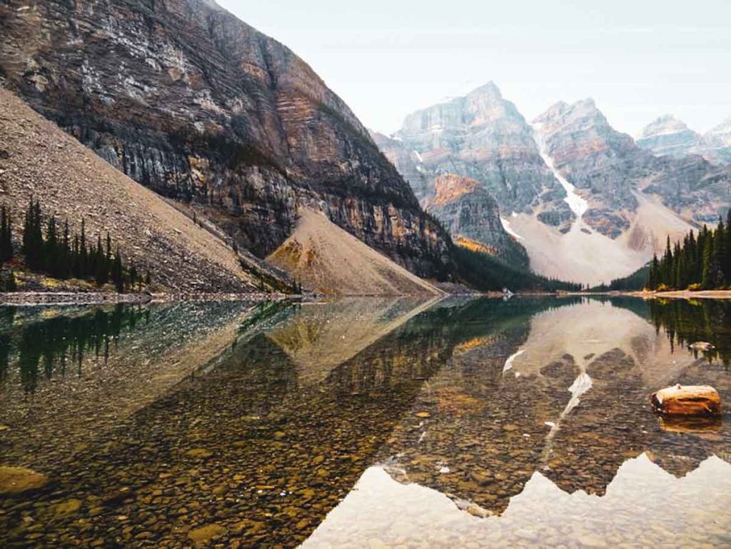 reflection in lake moraine