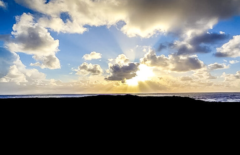 sun and cloud near Merthyr Mawr