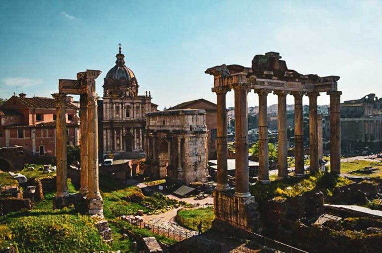 view of the Forum in Rome