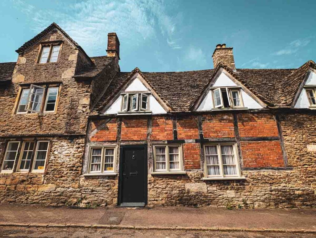 row of old houses in Lacock