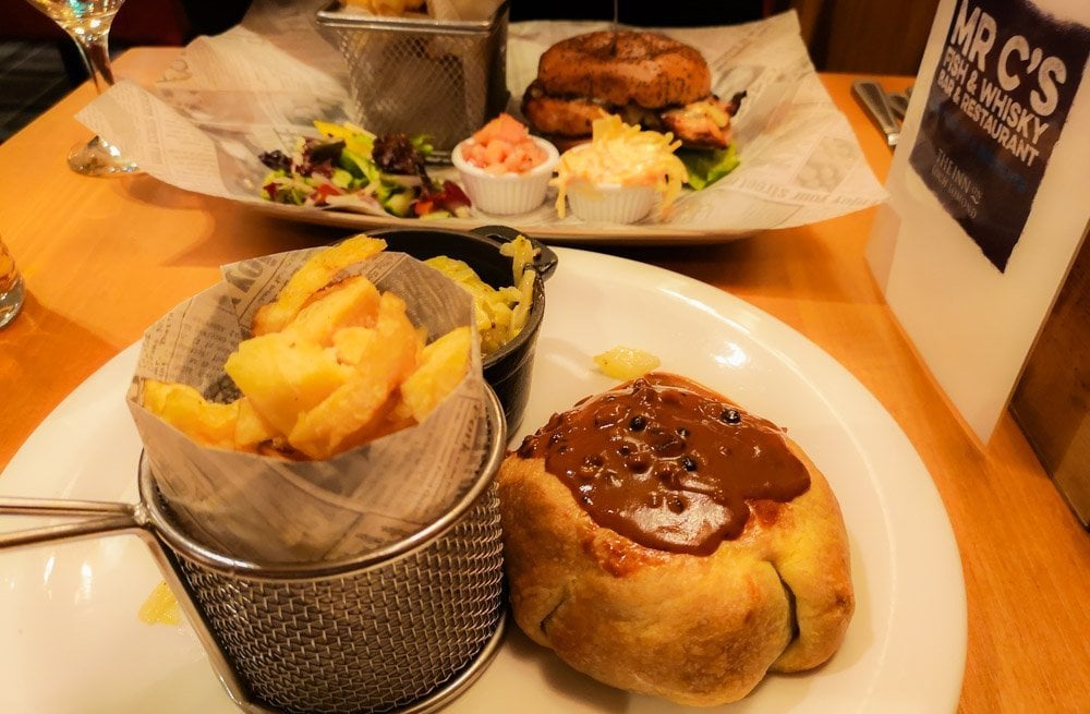 Haggis and Black pudding Pie