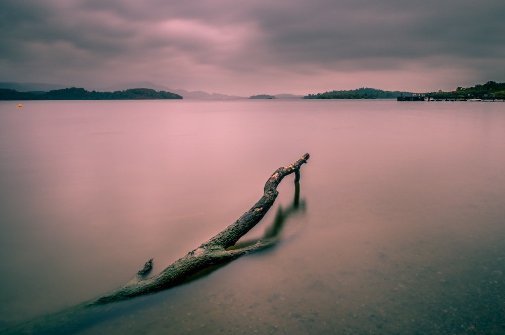 silky water dusk loch lomond