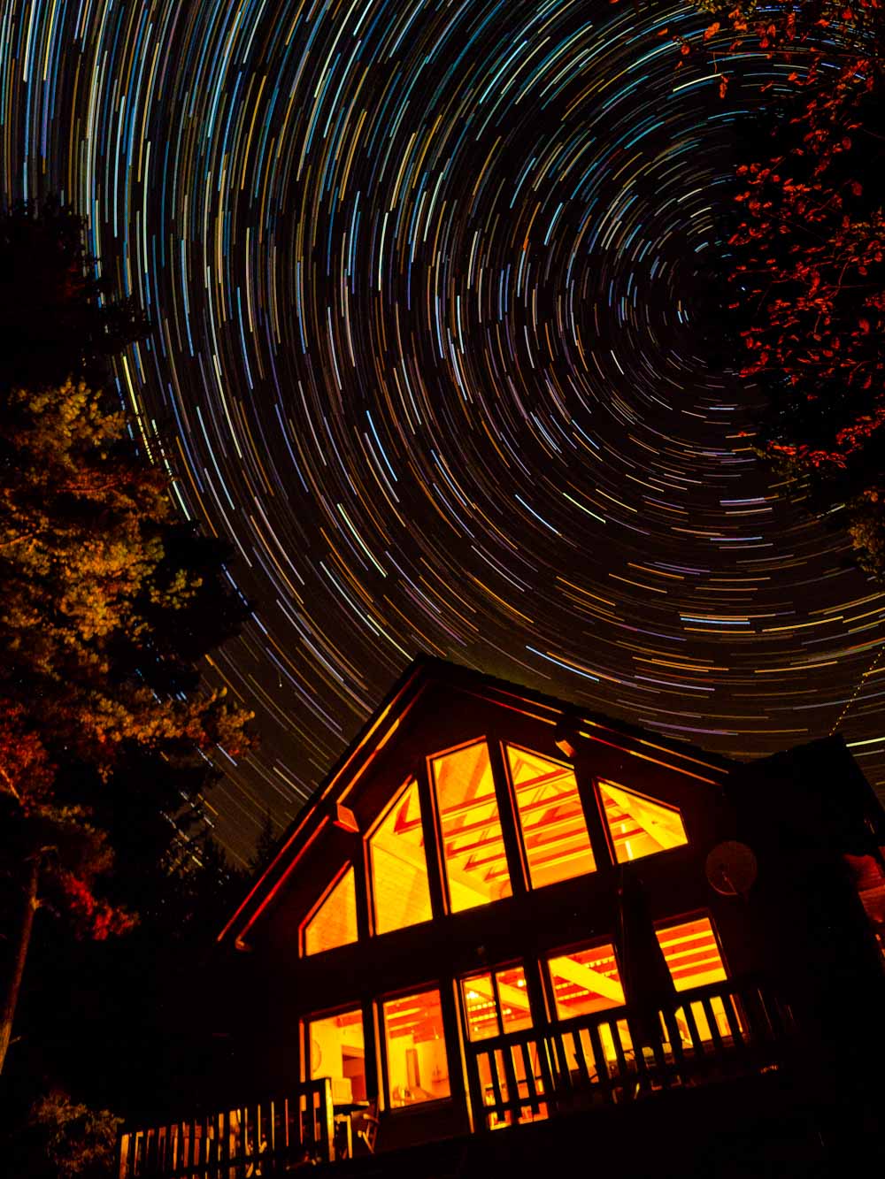 night sky stars tatras lodge