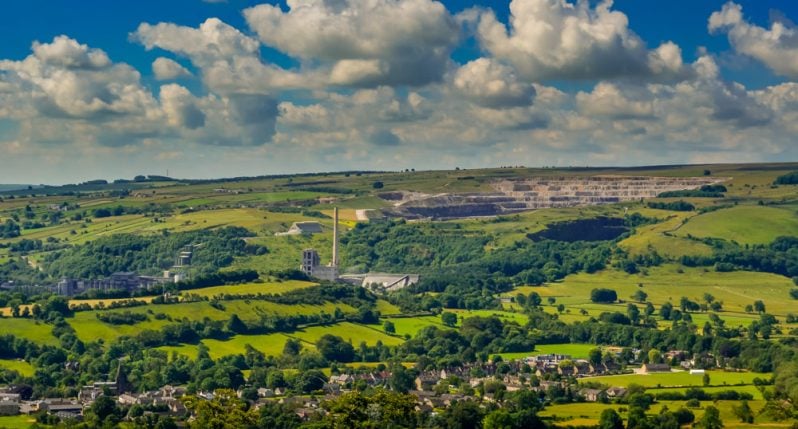 Beginning of the Walk Hope Village, Derbyshire