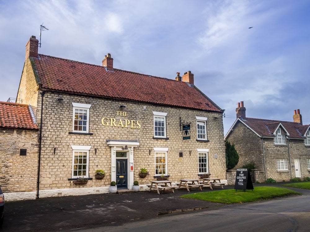 The Grapes pub in Slingsby