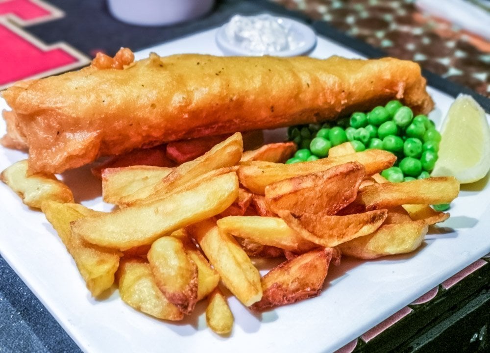 dinner fish and chips