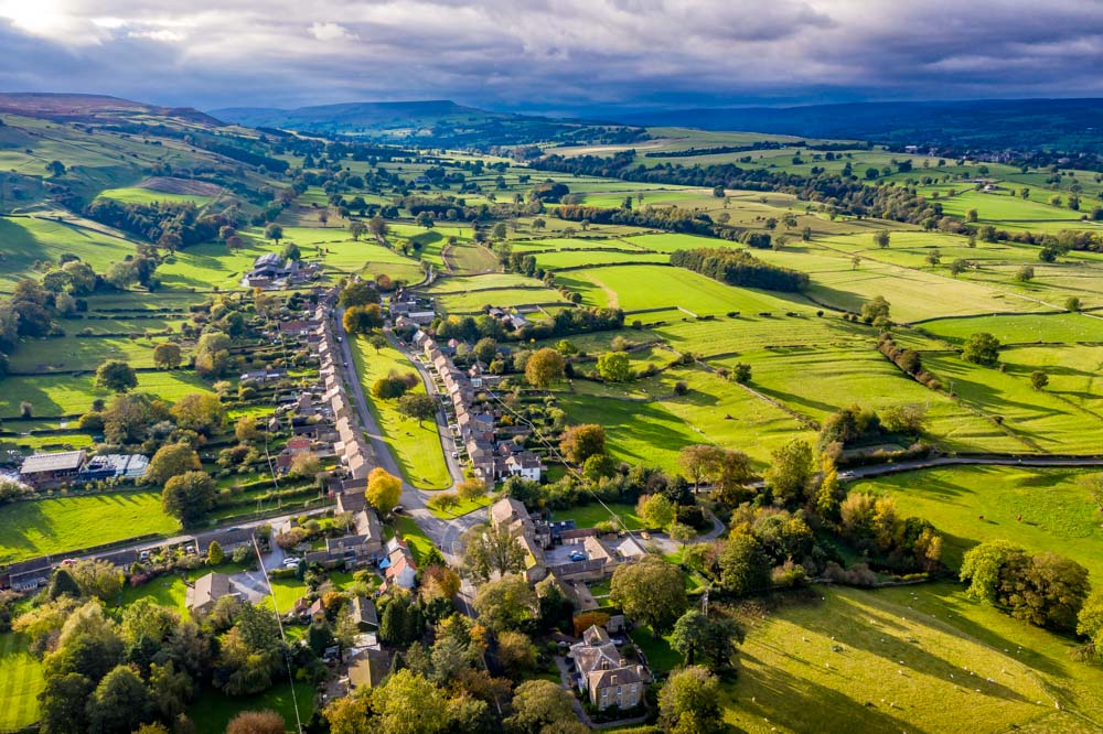 a view of east witton in yorkshire dales