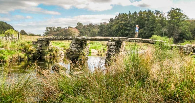 Stone Clapper Bridge in Dartmoor