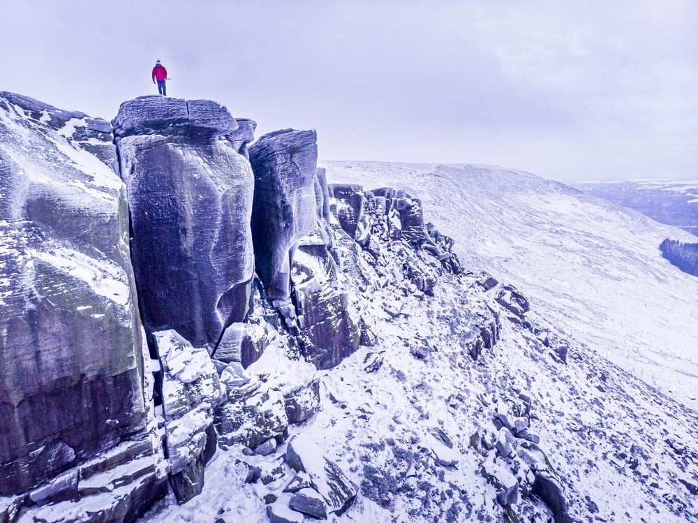 hiking in the winter