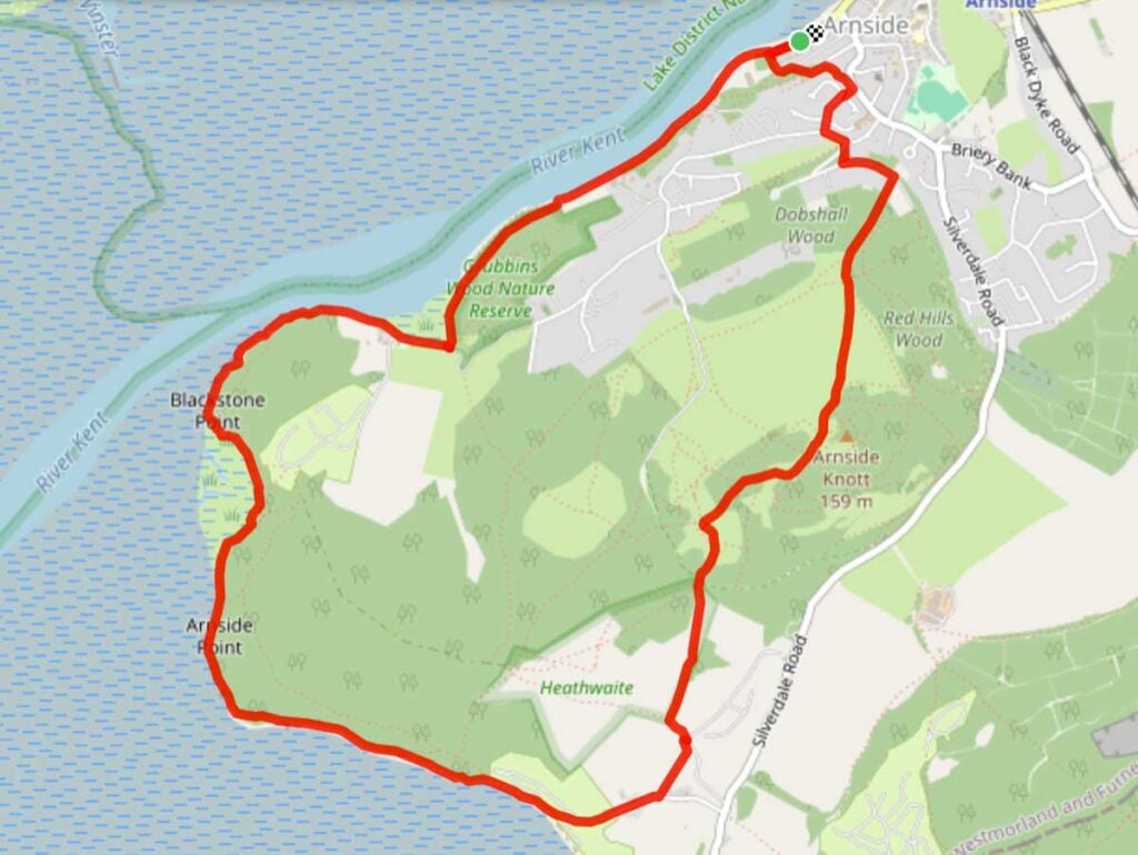 arnside knott walk trail map