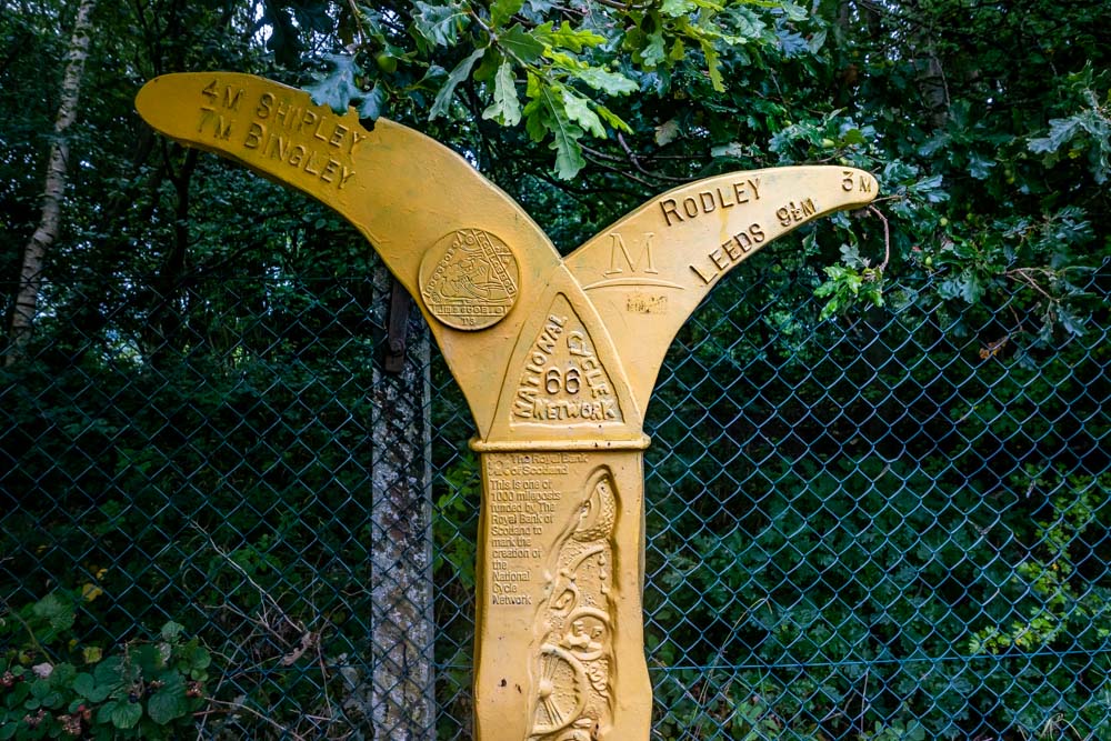 canal mileage sign