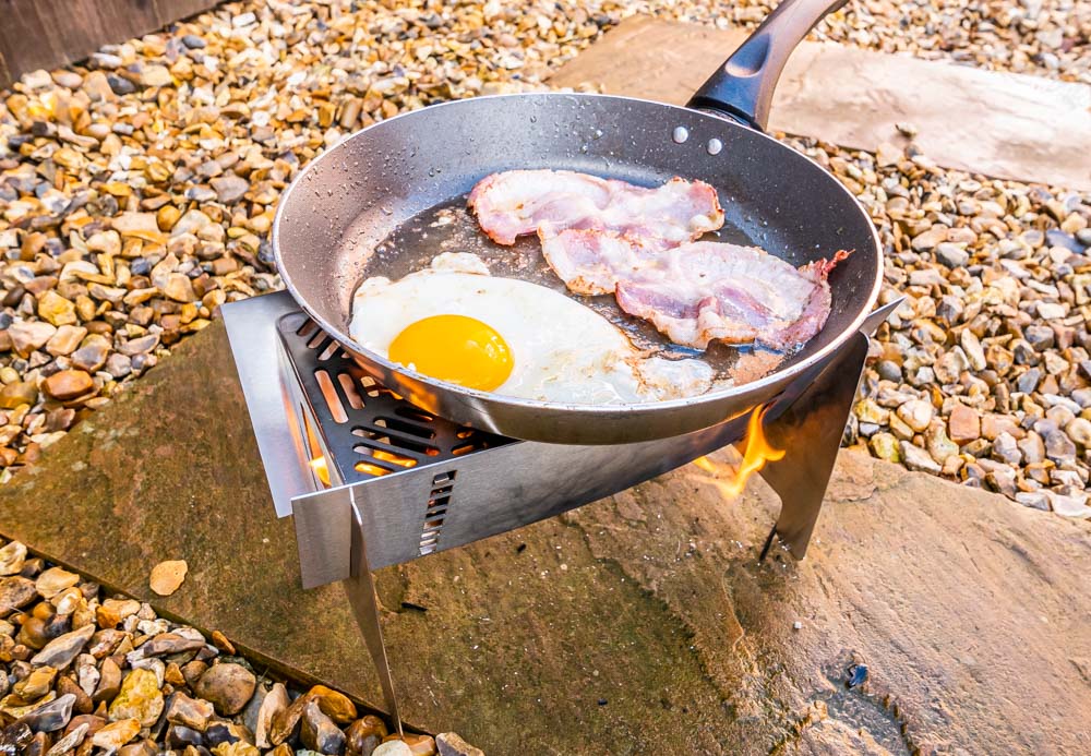 cooking on the fire trough