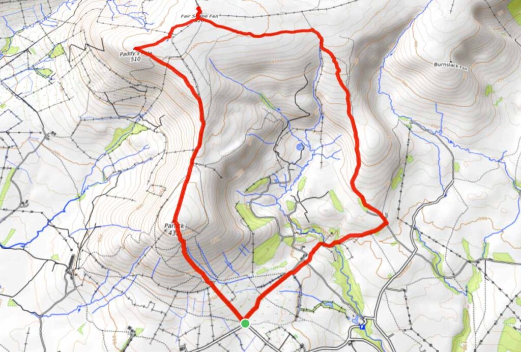 fair snape fell walk map