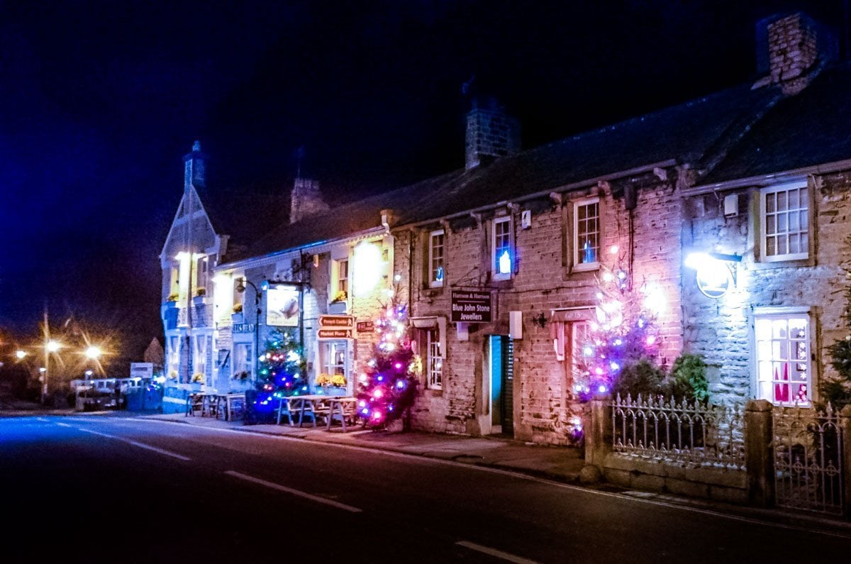 Castleton lit for christmas