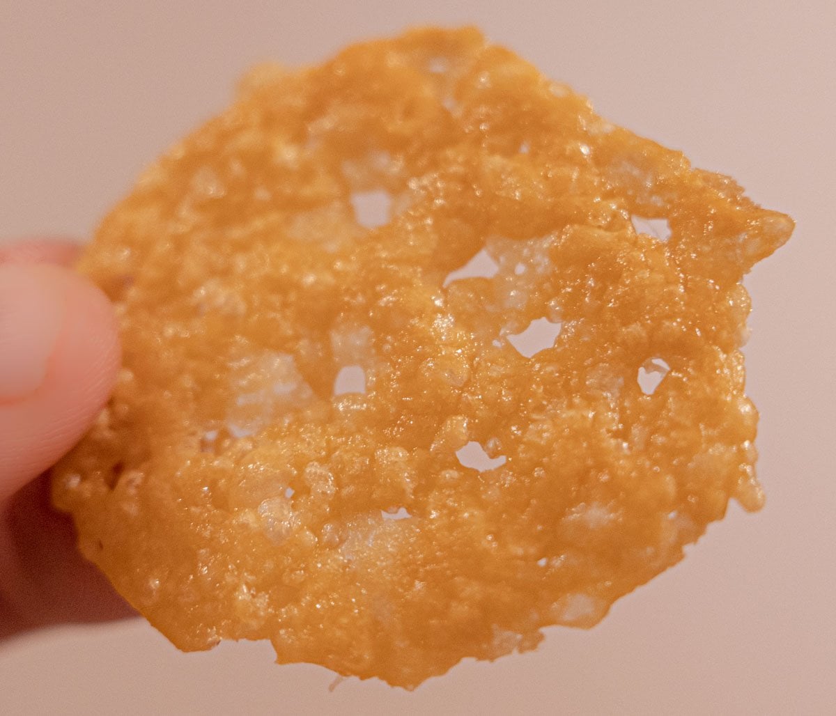 ready to eat parmesan cheese crisp