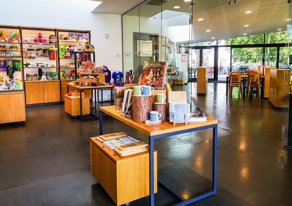 Nottingham castle gift shop and cafe at Castle visitor centre