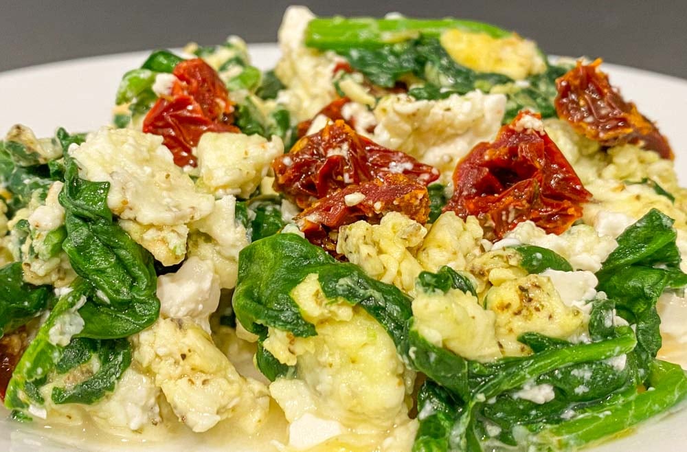 closeup Mediterranean Egg Scramble