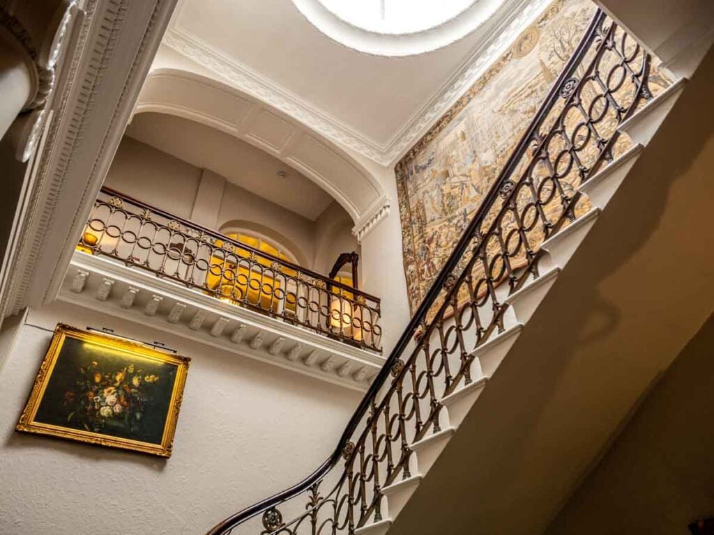 stairs interior area at Storrs Hotel
