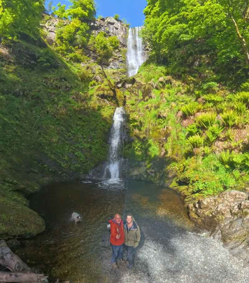 baldhiker at Pistyll Rhaeadr