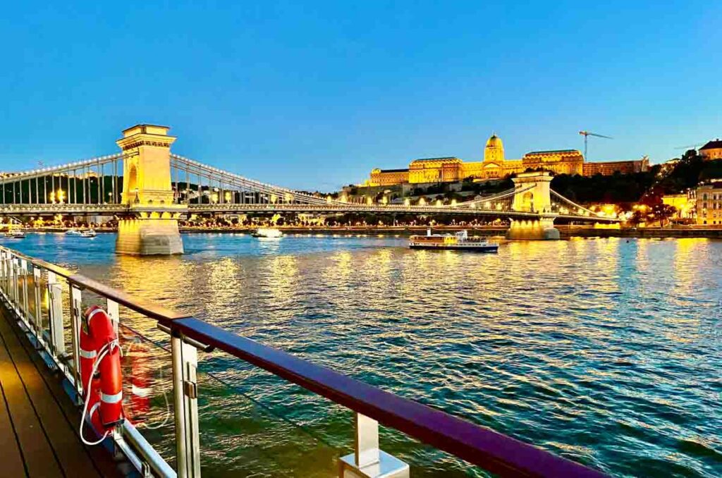 Budapest cruise at night