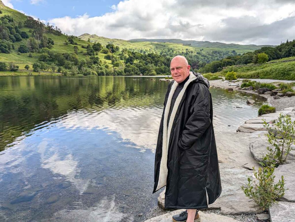 getting ready to wild swim at Rydal Water