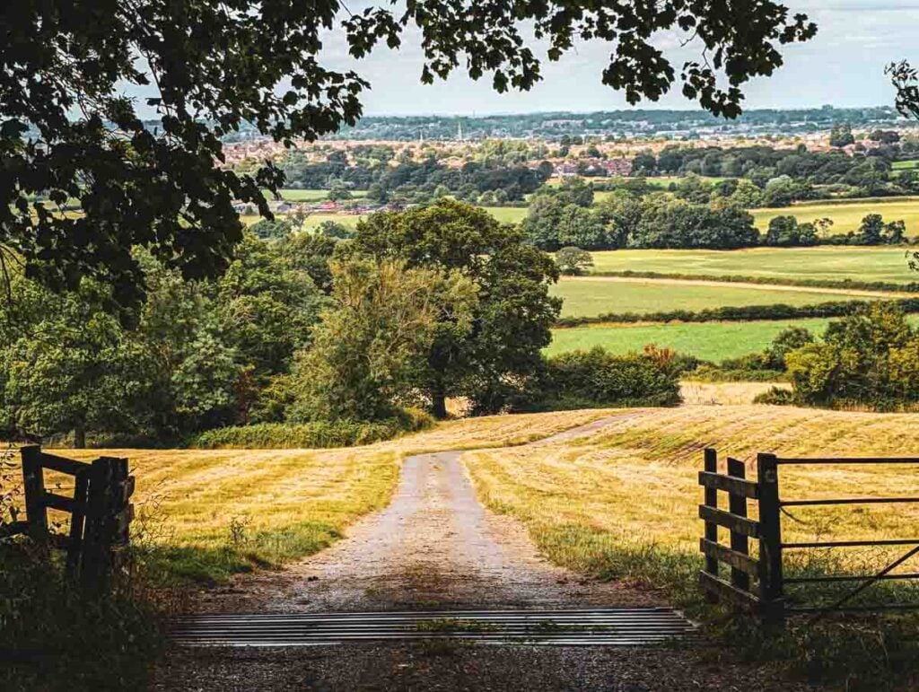 hill and meadows near Lacock
