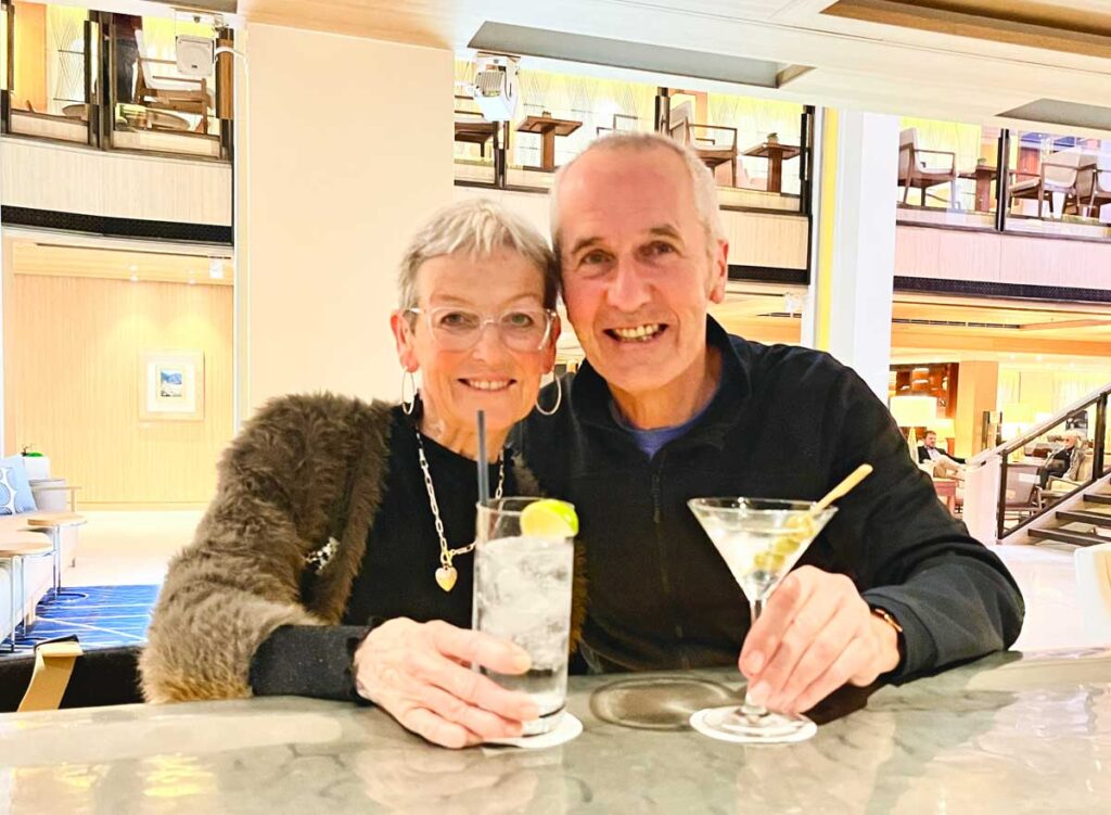 having cocktails on a viking winter cruise