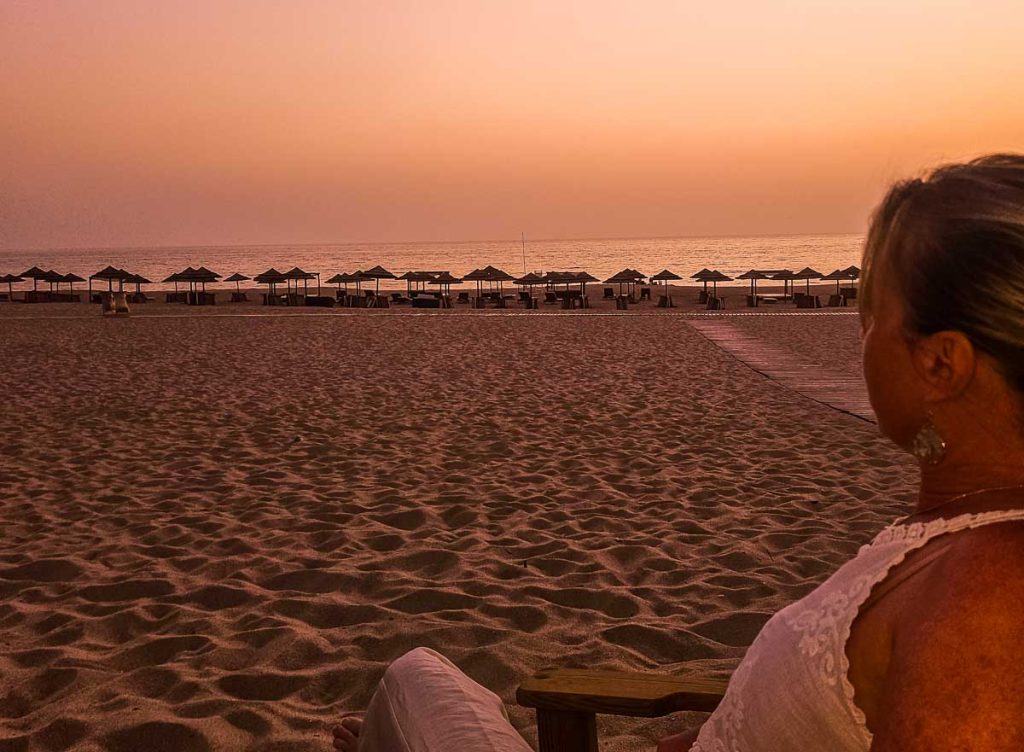 Coucher de soleil à praia do Moinho de Baixo