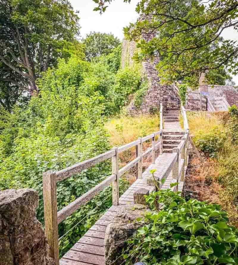 path on the battlements walk at the castle