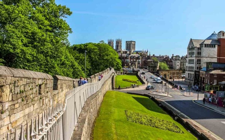 classic view of york with Minster in background