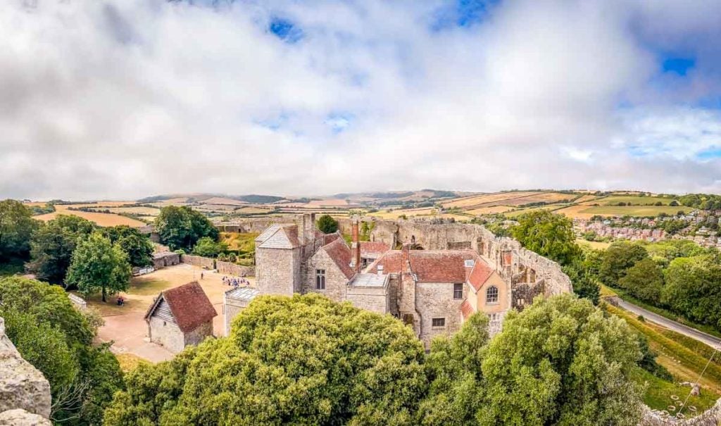 view out from the keep at Carisbrooke Castle