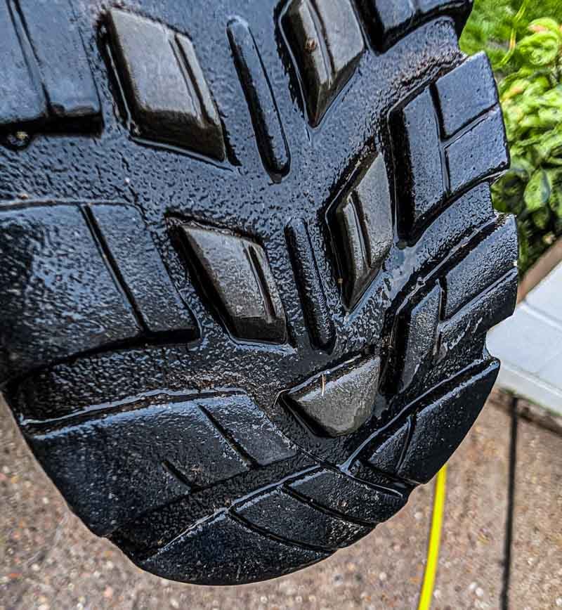 heel brake on a hiking boot