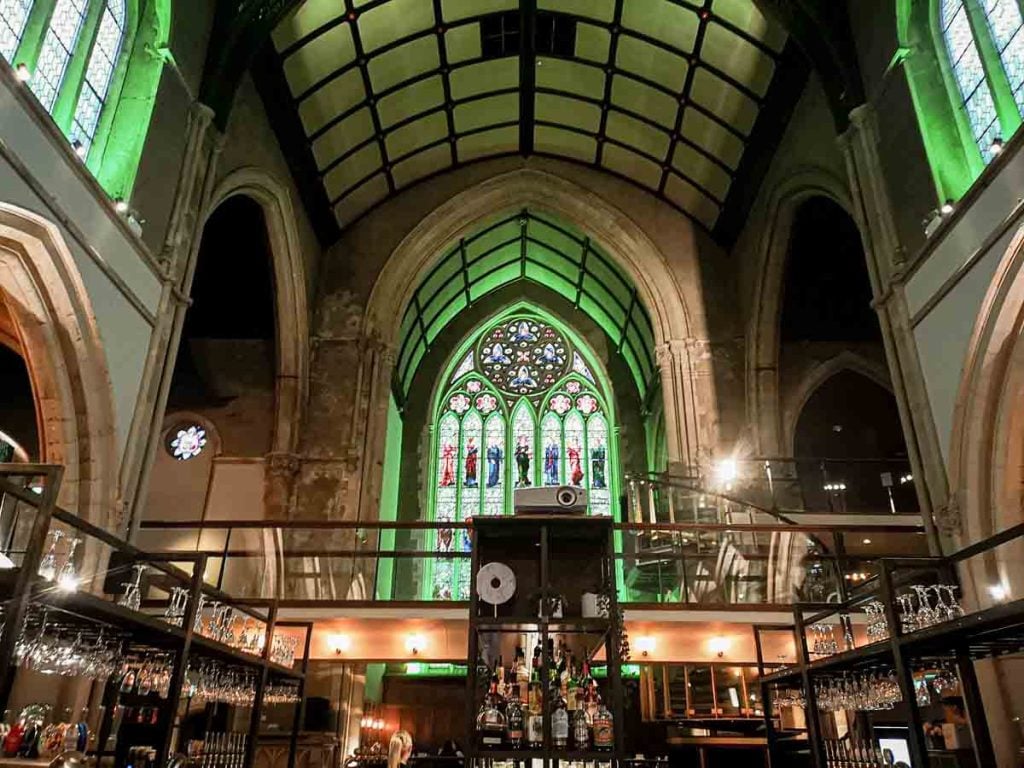 view from the bar at the Pitcher & Piano Nottingham