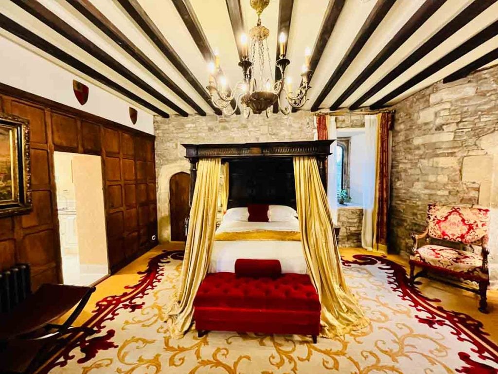 bedroom at Thornburry castle hotel