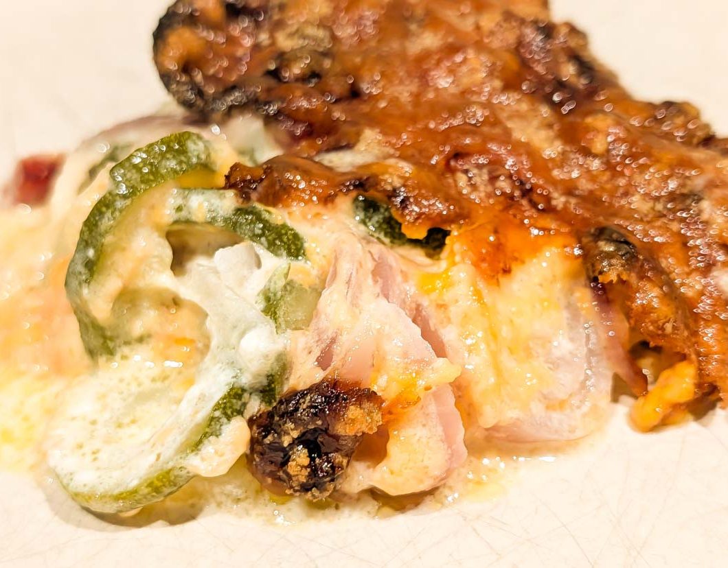 The Hiker’s Spicy Cheesy Courgette Gratin