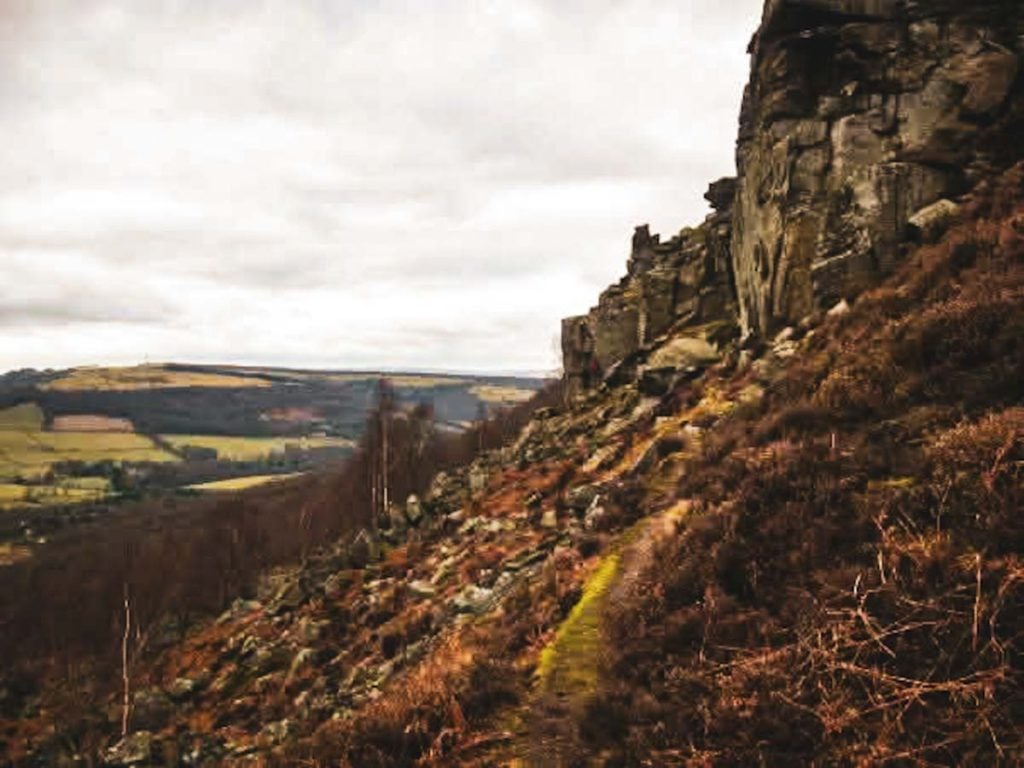 steep path on froggatt edge