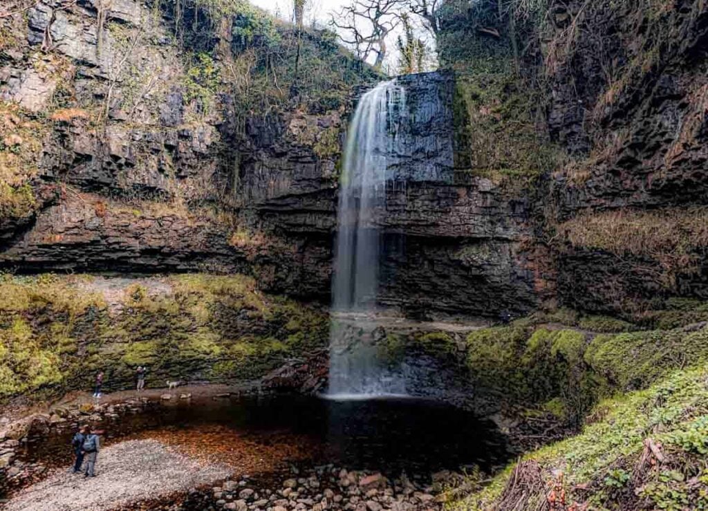 big view of Henrhyd Falls Wales
