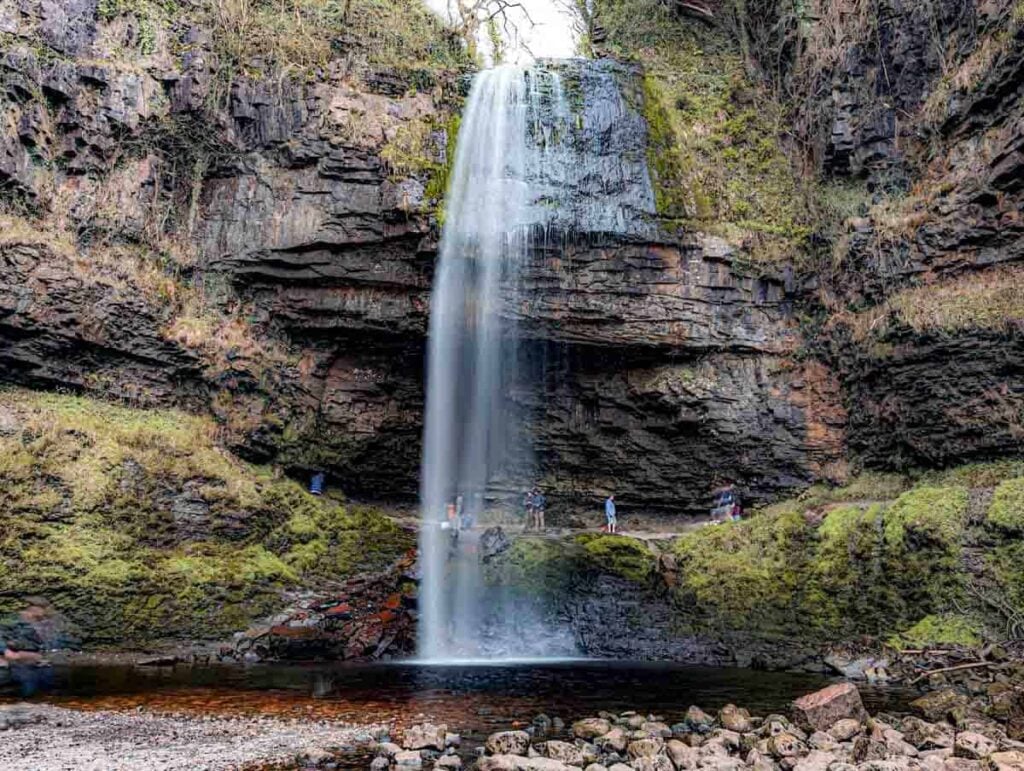 full view of Henrhyd Falls