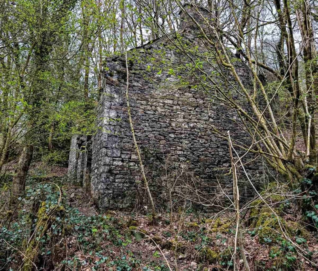 old mill ruins on Nant Llech walk