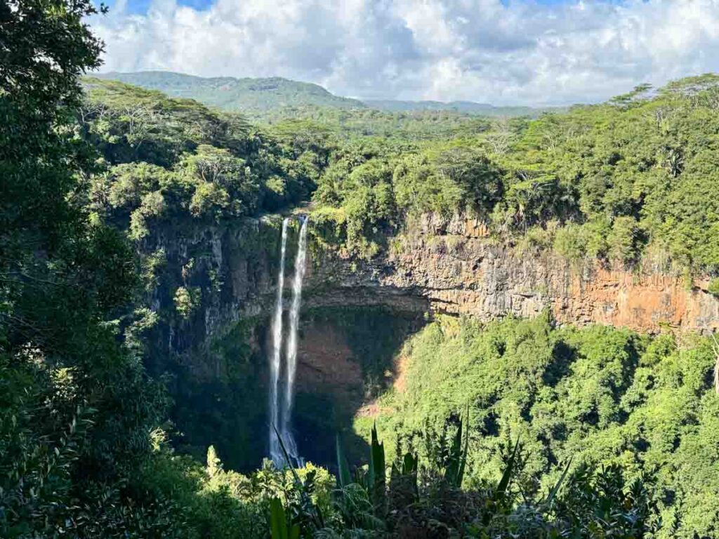 mauritius national park waterfall in gorge