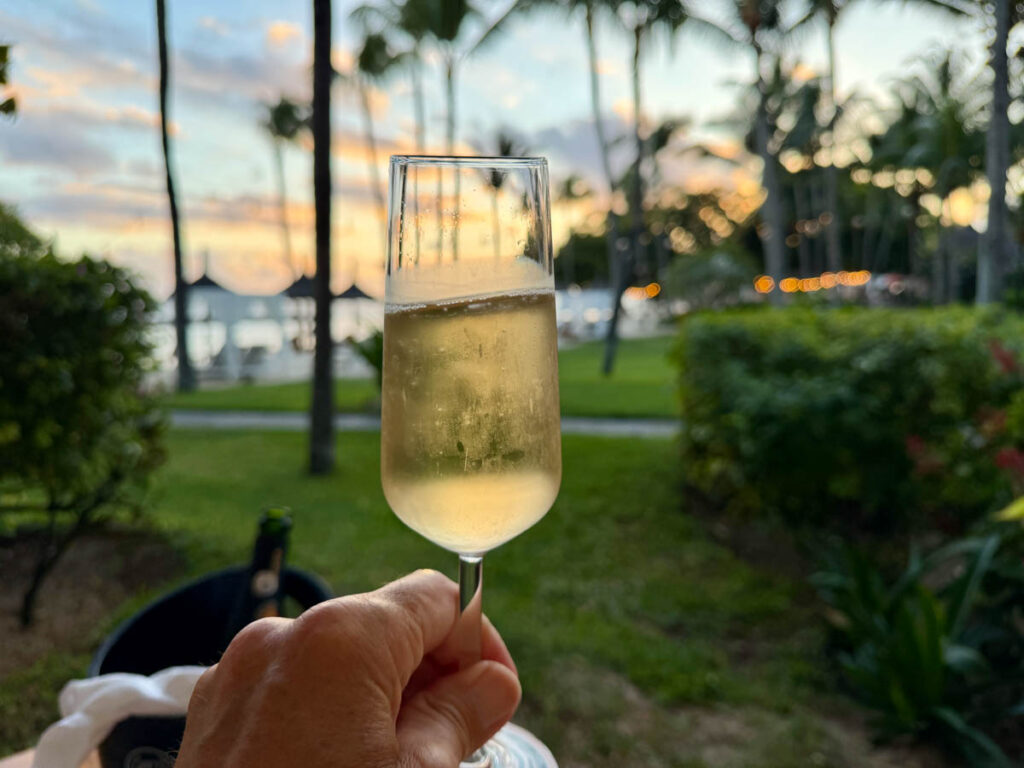 sunset drink at Sands Suites Resort & Spa