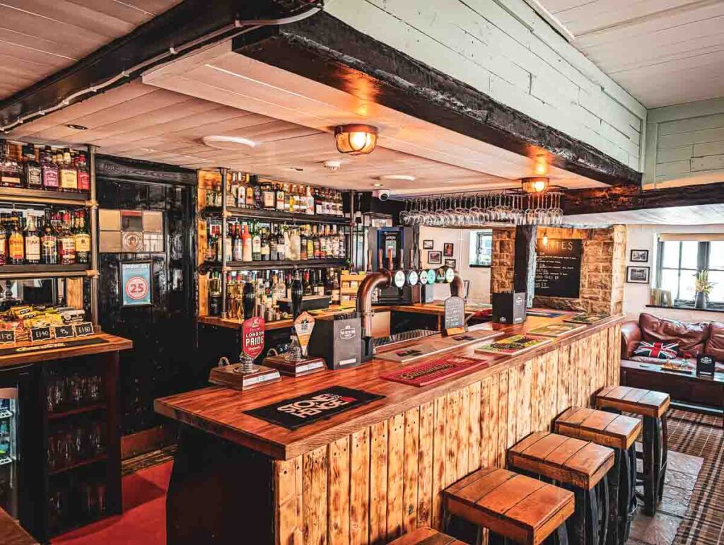 bar area of The New Inn in Amesbury