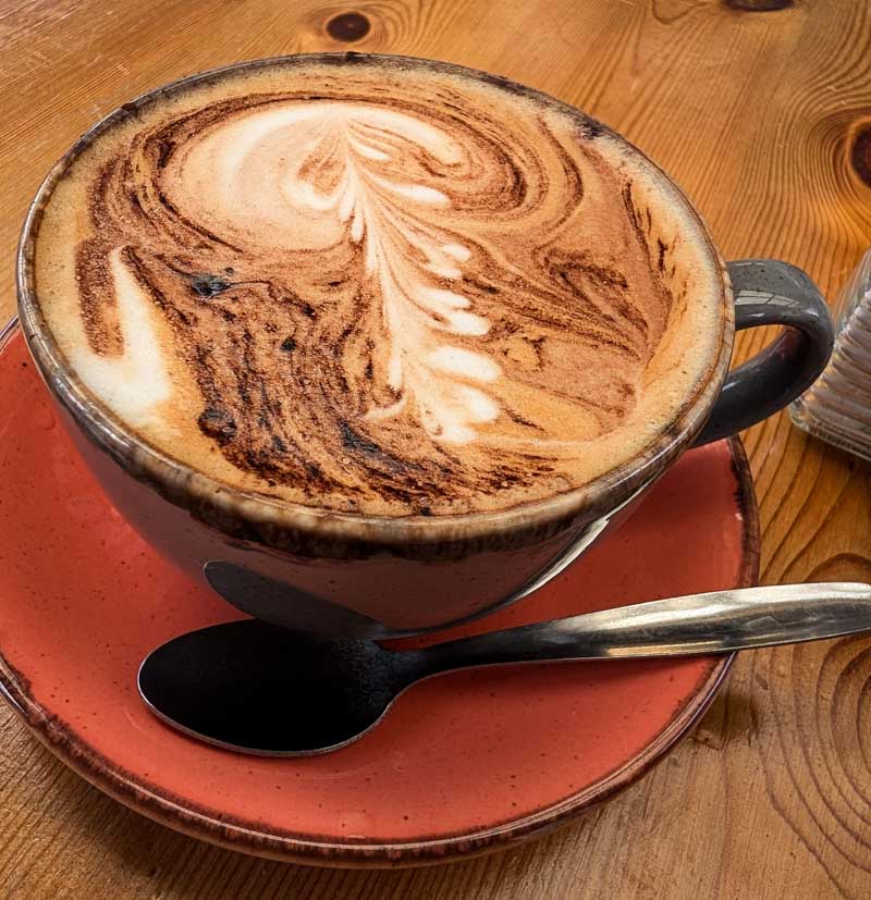 cappuccino coffee at The Rowan Tree Cafe