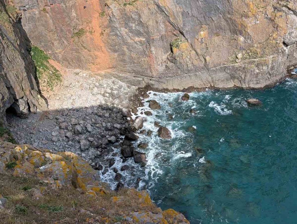 cliff and bat in Pembrokeshire