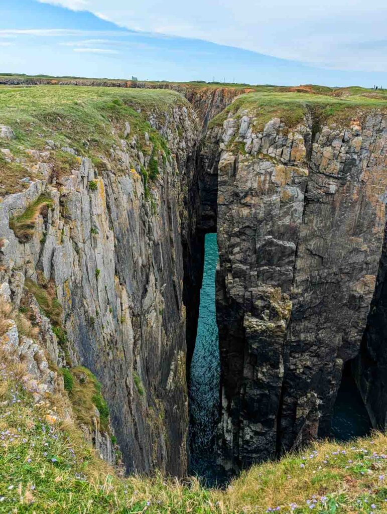 cliff landmark in Pembrokeshire