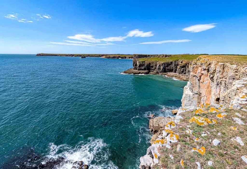 cliffs and sea on Pembrokeshire walk